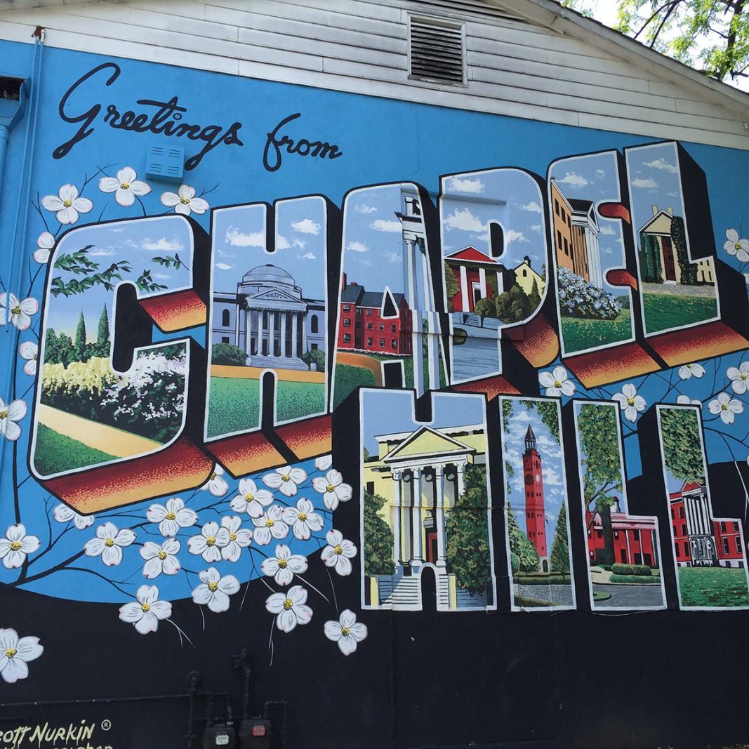 Chapel Hill Postcard Mural by Scott Nurkin