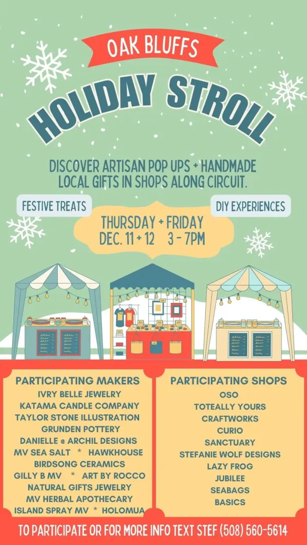 Oak Bluffs Holiday Stroll flyer