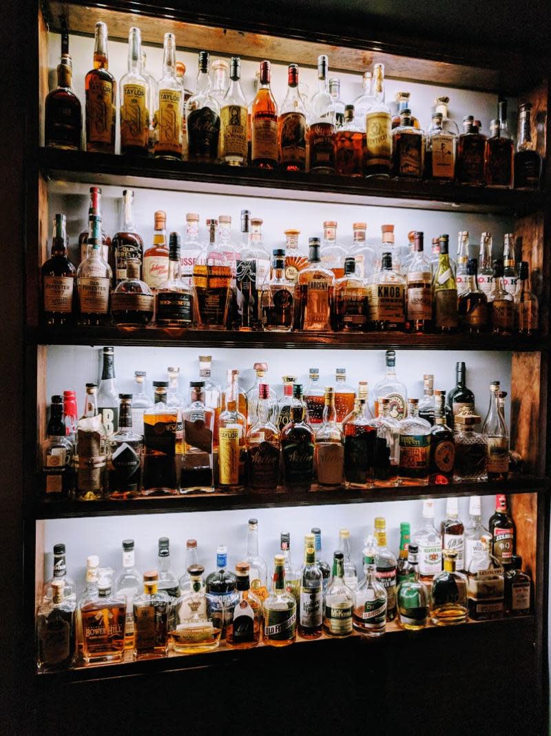 Bourbon Haus wall of bourbon