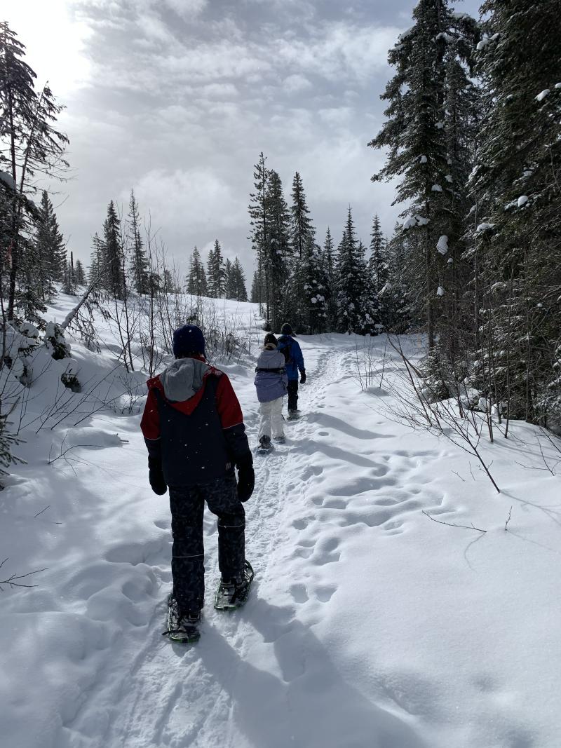 Snowshoeing at the Kelowna Nordic Ski and Snowshoe Club