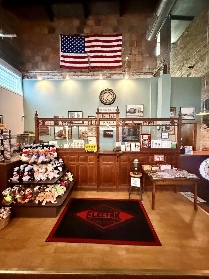 Interior of the East Troy Railroad Museum in East Troy.