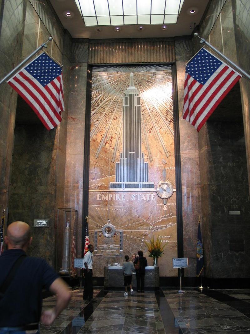 empire state building plaque with guests
