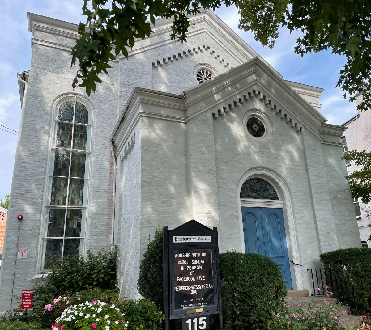 Exterior of the Frederick Presbyterian Church