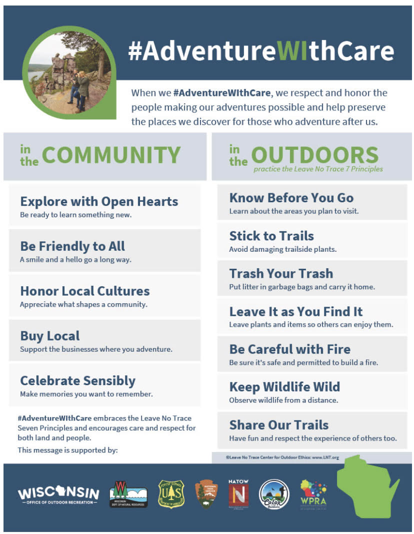 Travel Wisconsin Leave No Trace campaign poster
