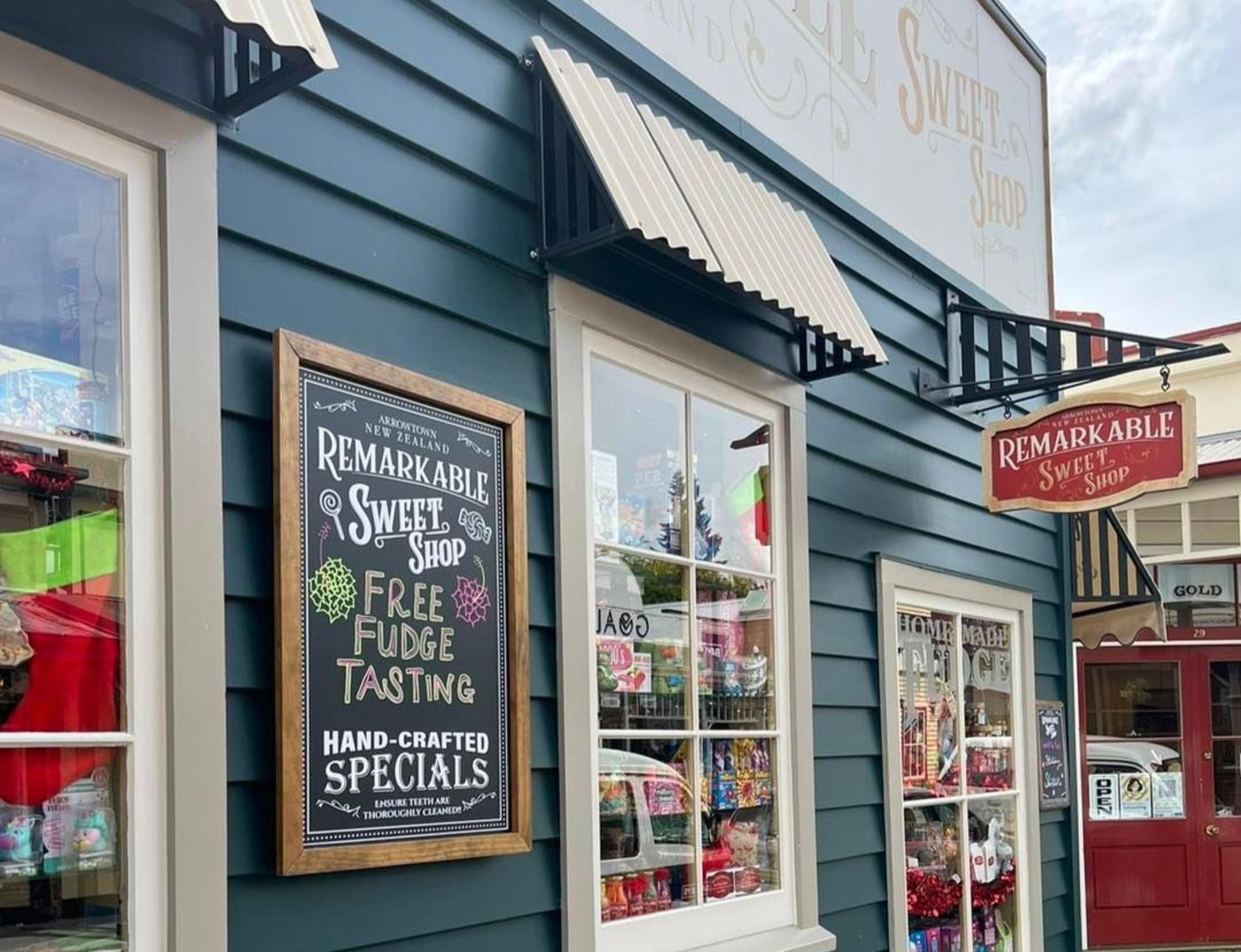 Exterior of Remarkables Sweet Shop, Arrowtown.