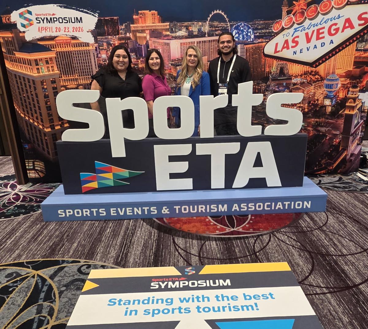Angela Gandy, Angie Jepsen, Tania Armenta, and Ryan Abeyta at the 2026 Sports ETA conference.