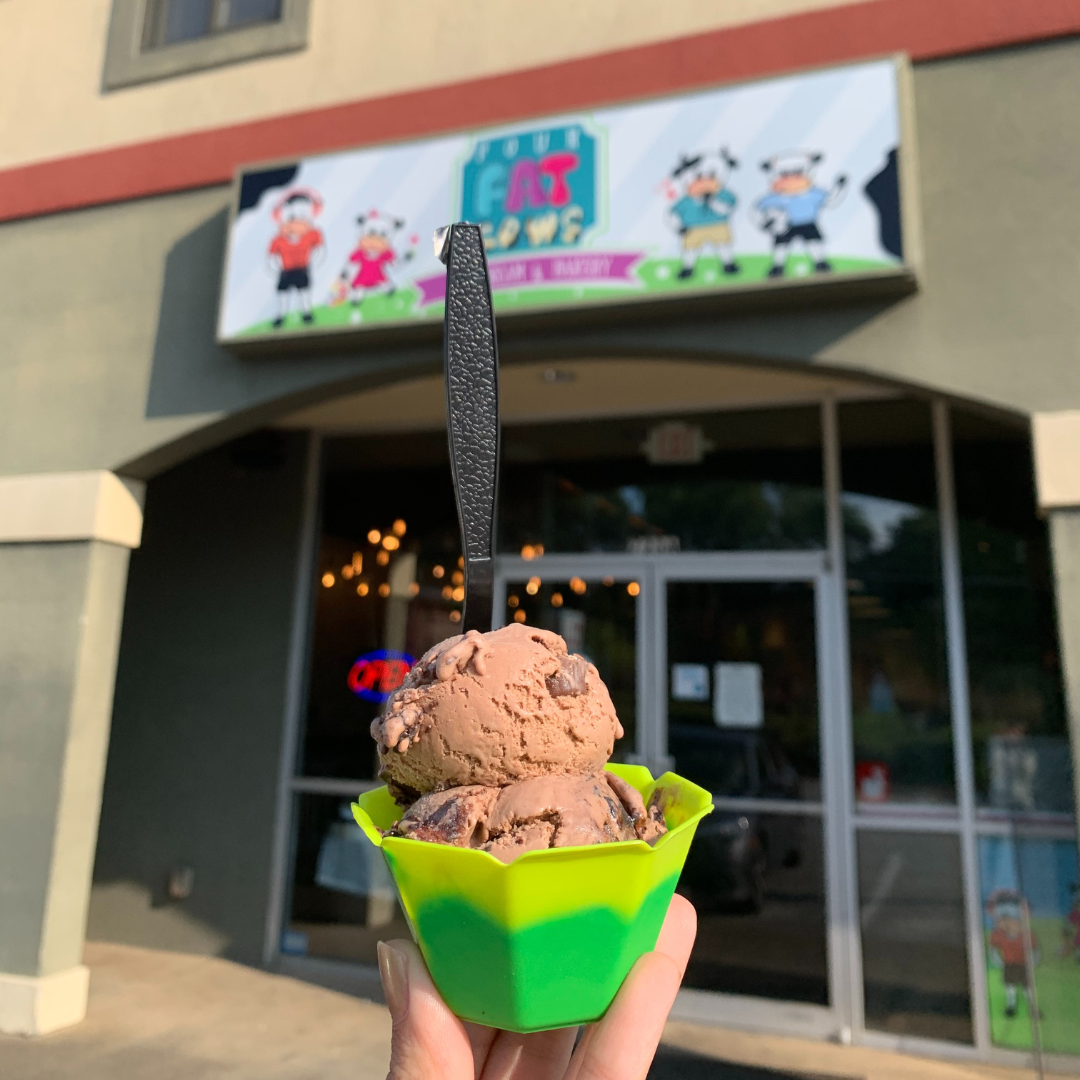 Triple chocolate ice cream from Four Fat Cows