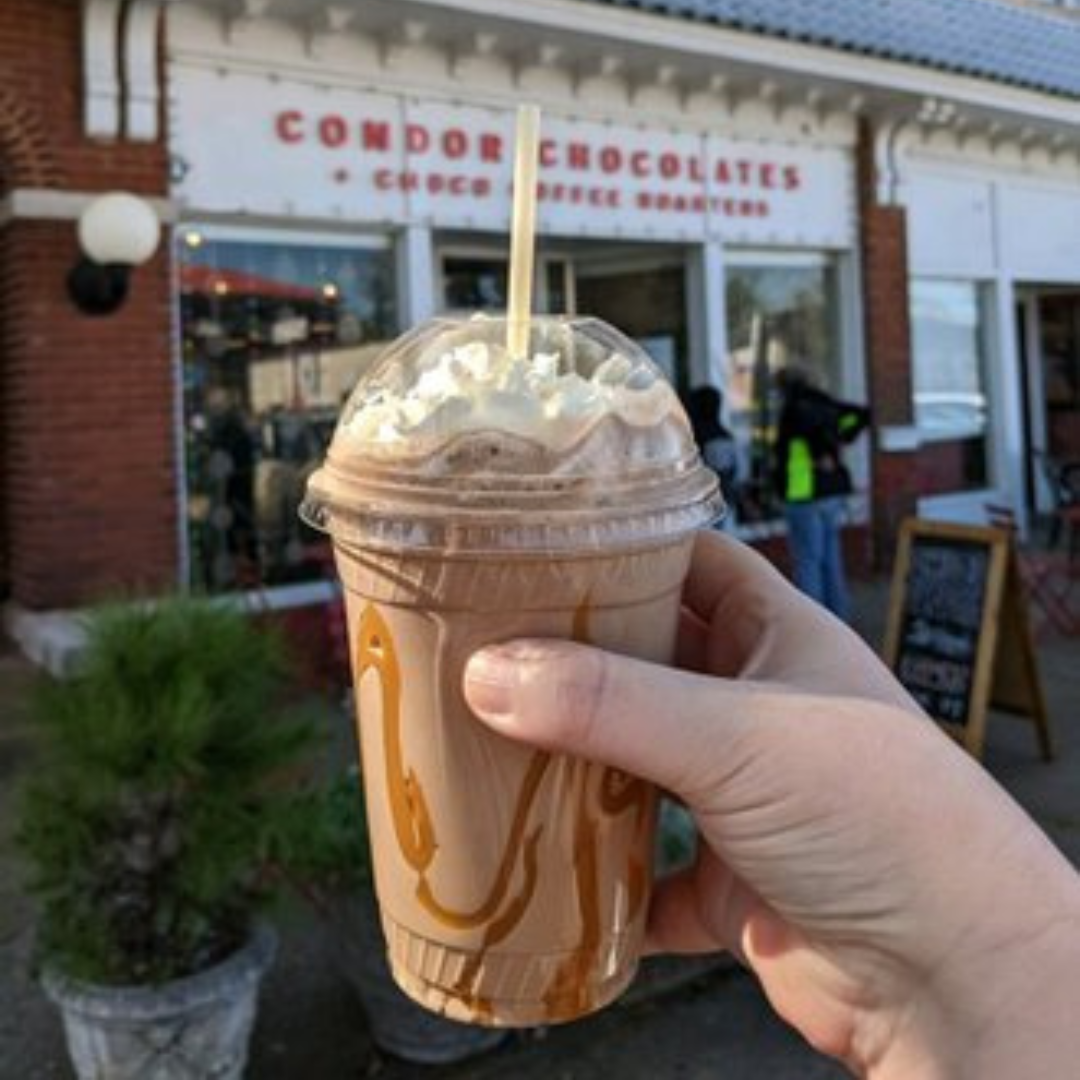 A chocolate milkshake from Condor Chocolates