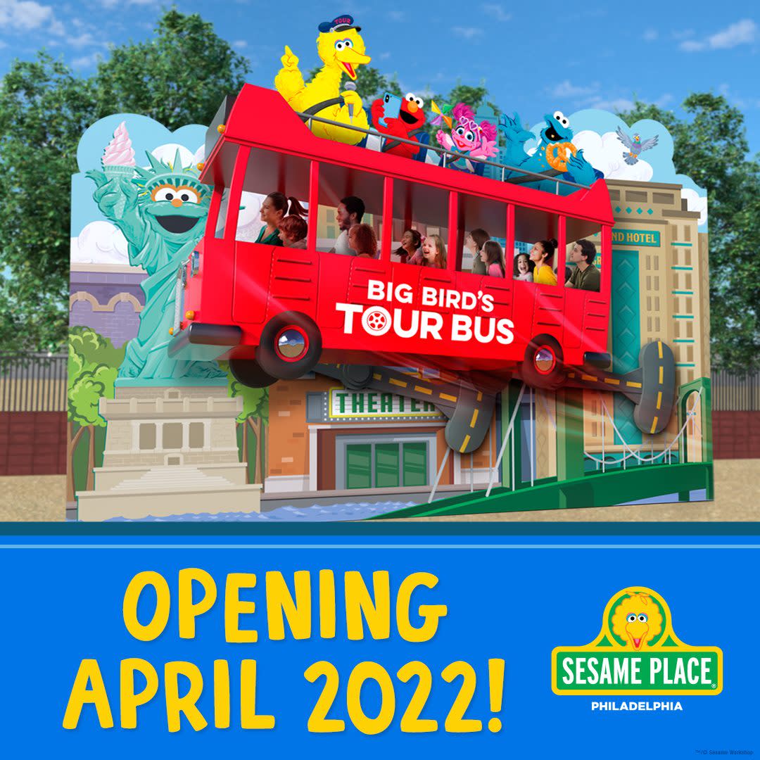 Sesame Place Philadelphia Big Bird's Tour Bus