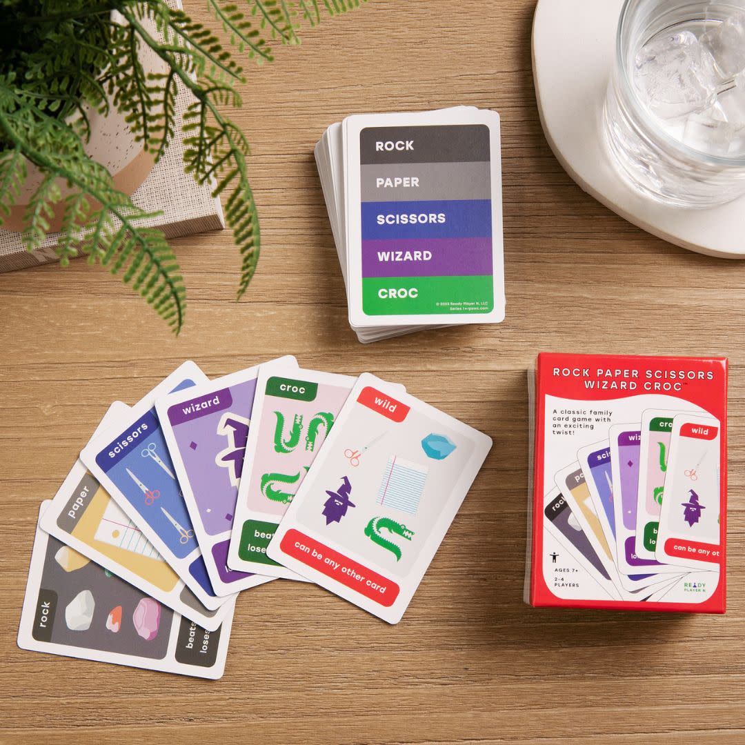 Rock Paper Scissors Wizard Croc - Made in Fairfax - Card Game