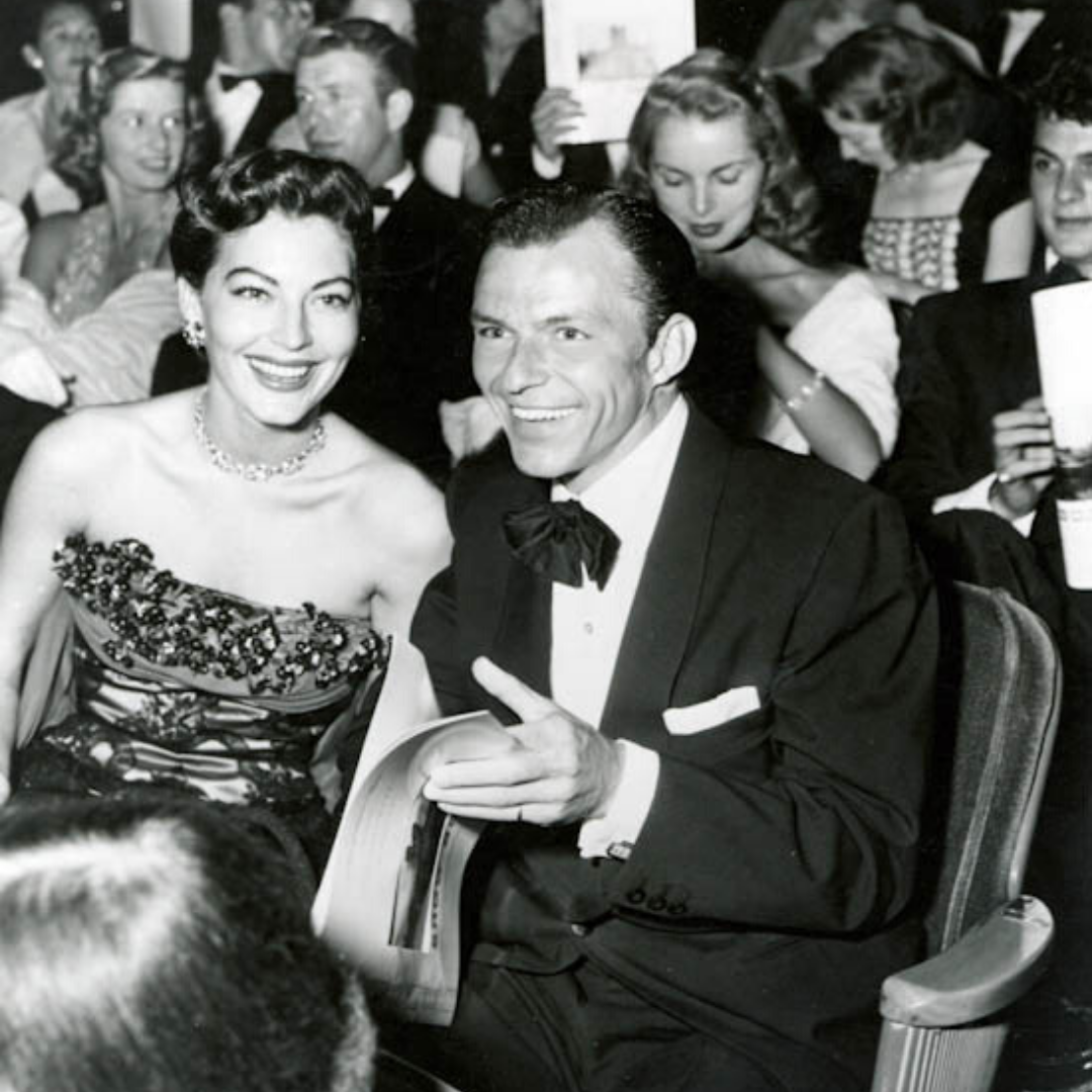 Ava Gardner and Frank Sinatra at the Show Boat premiere.