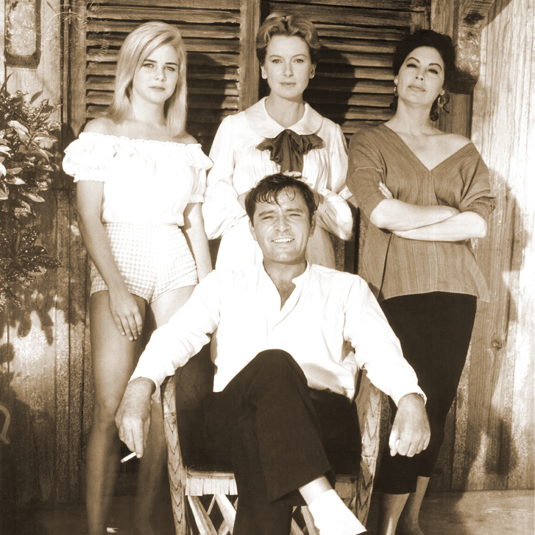 Ava Gardner and the cast of The Night of the Iguana.