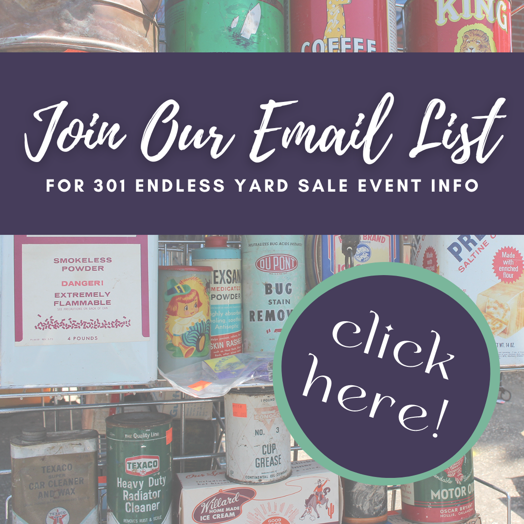 301 Endless Yard Sale Email Sign-up Graphic