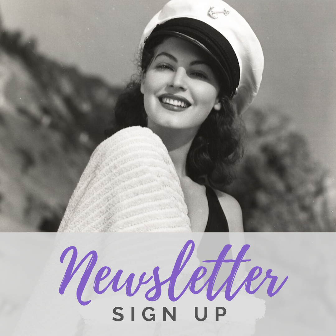 Ava Gardner Museum newsletter sign up banner.