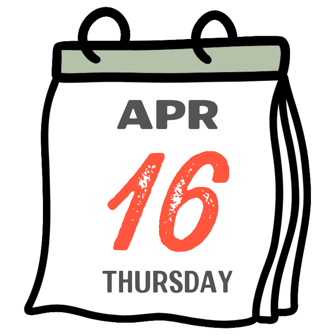 April 16 Calendar Date