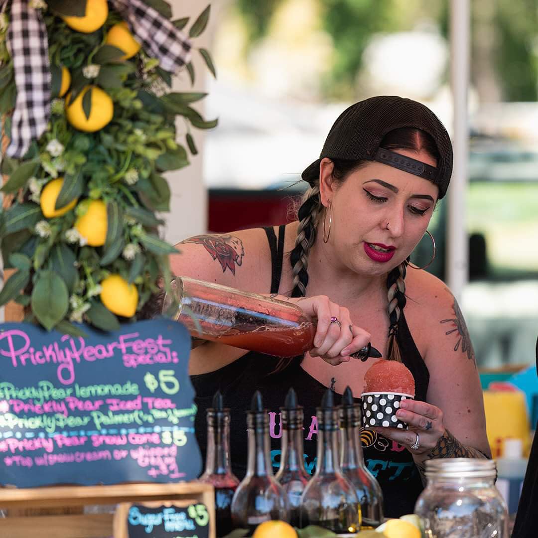 Vendor at the Prickly Pear Festival.