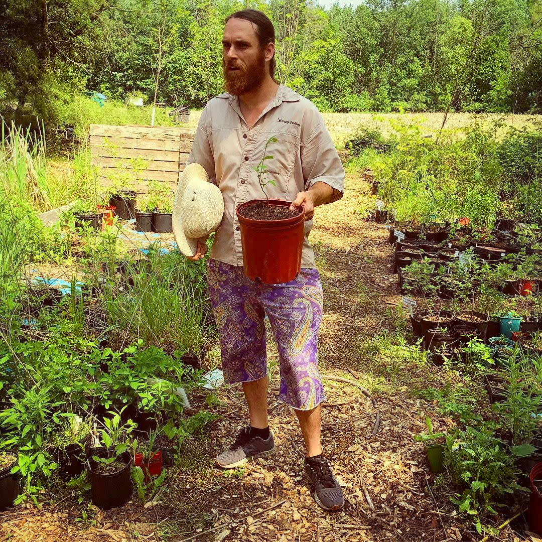 Man gardening