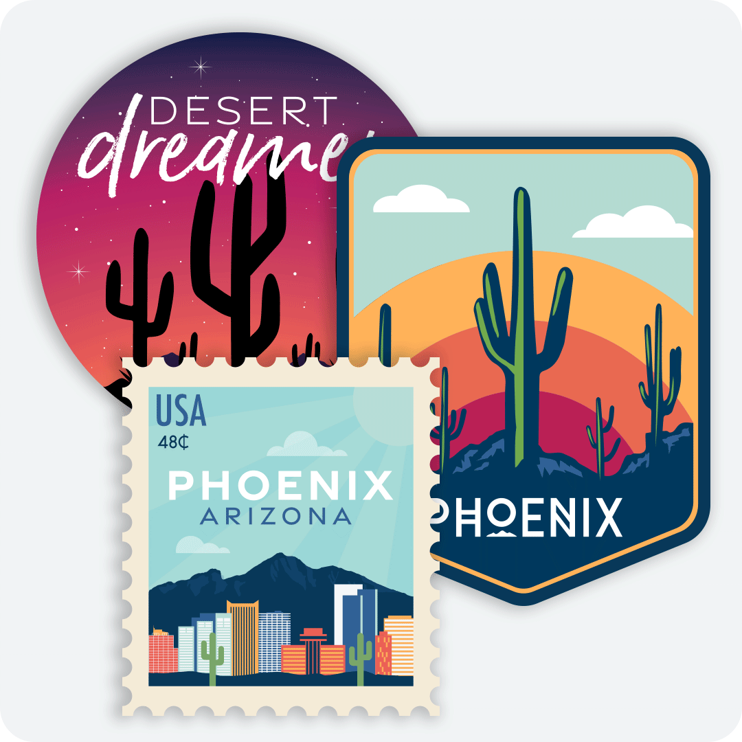 Visit Phoenix Stickers