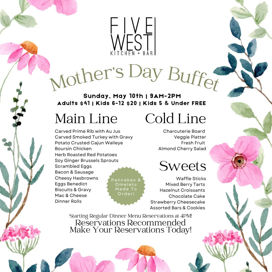 Five West Mothers Day buffet