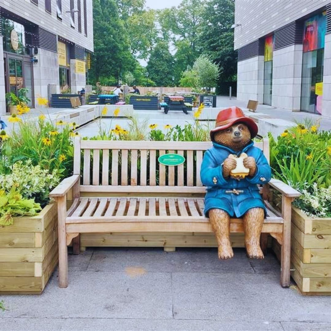 Paddington bear bench