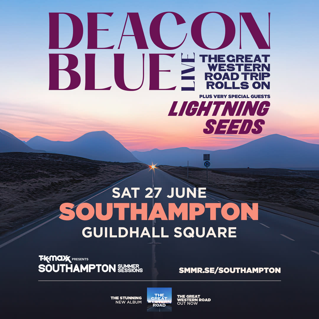 Event poster for Deacon Blue Summer Sessions Southampton 27 June