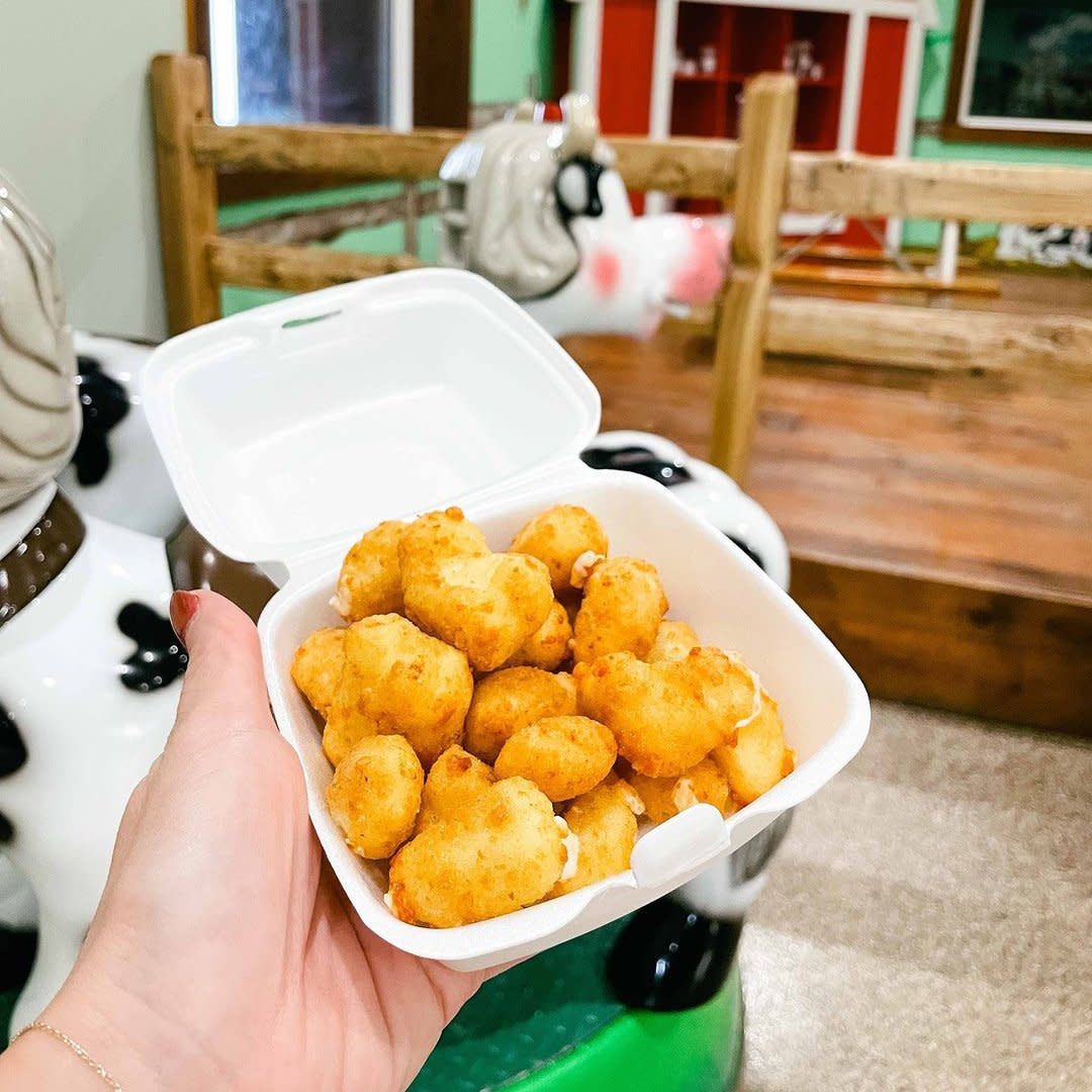 Try the hand made cheese curds at Feltz's Dairy Store