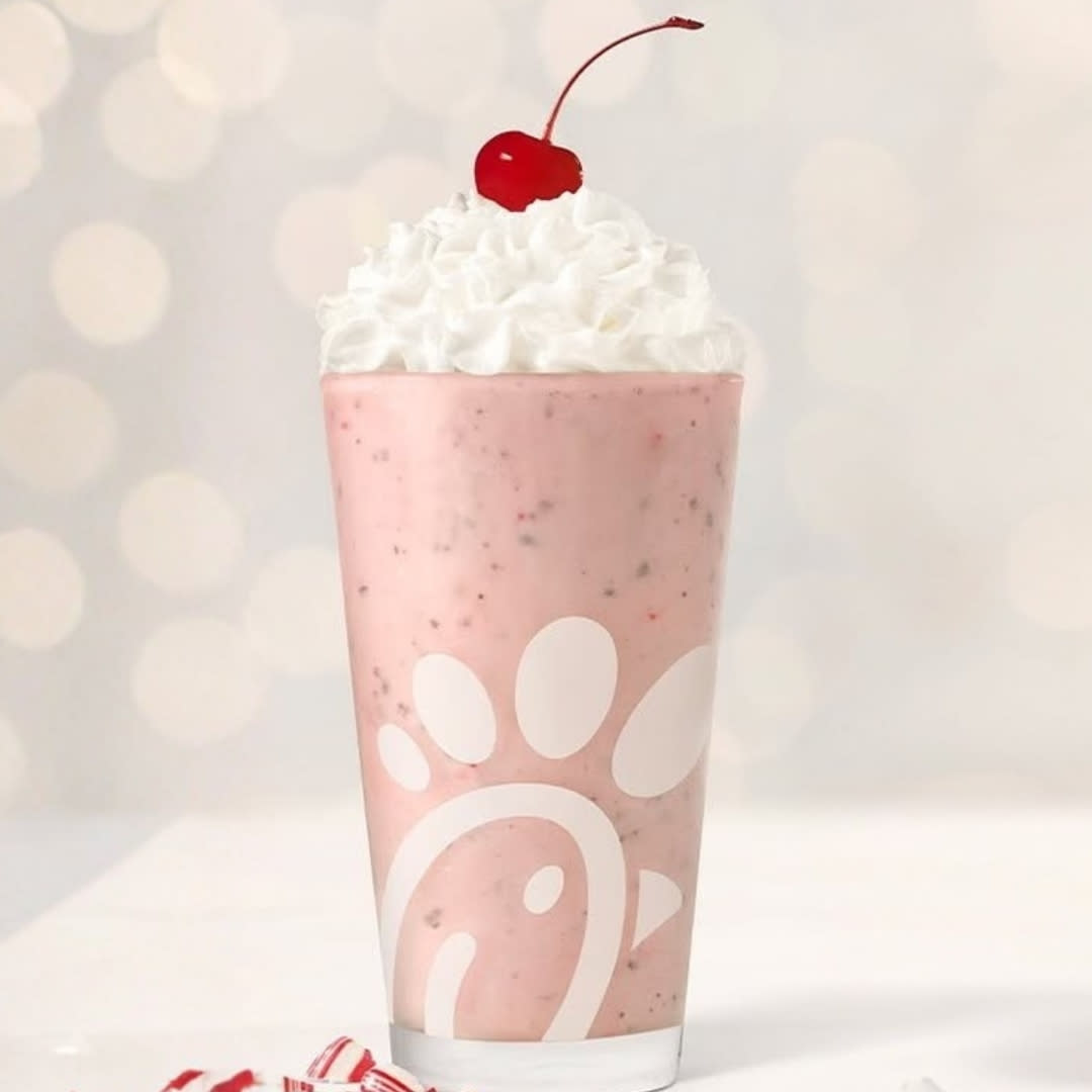 Chilled Season's Eatings, Chick-Fil-A Temecula, Peppermind Chip Milkshake