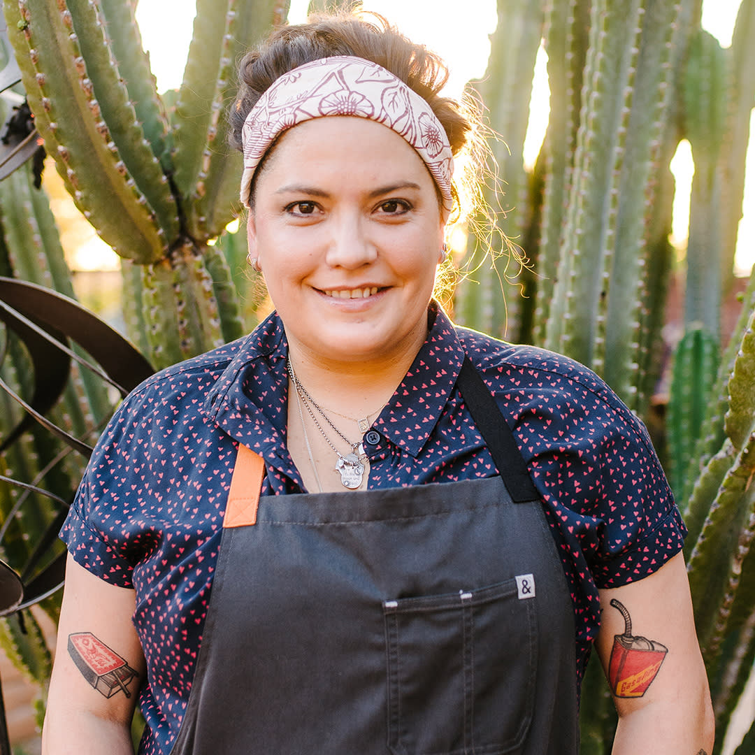 Portrait of Maria Mazon, chef and owner of Boca Tacos