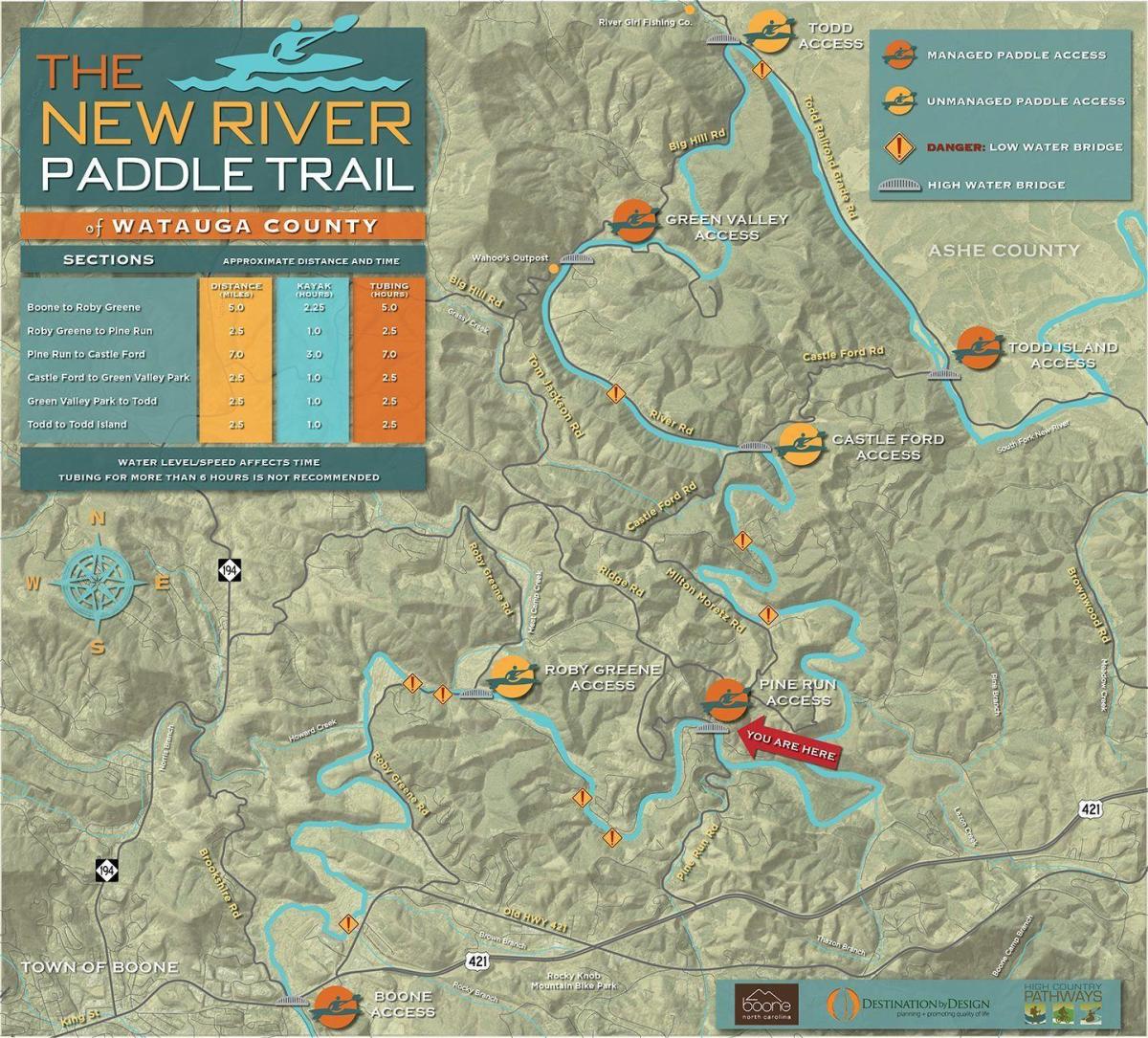 New River Paddle Trail Map