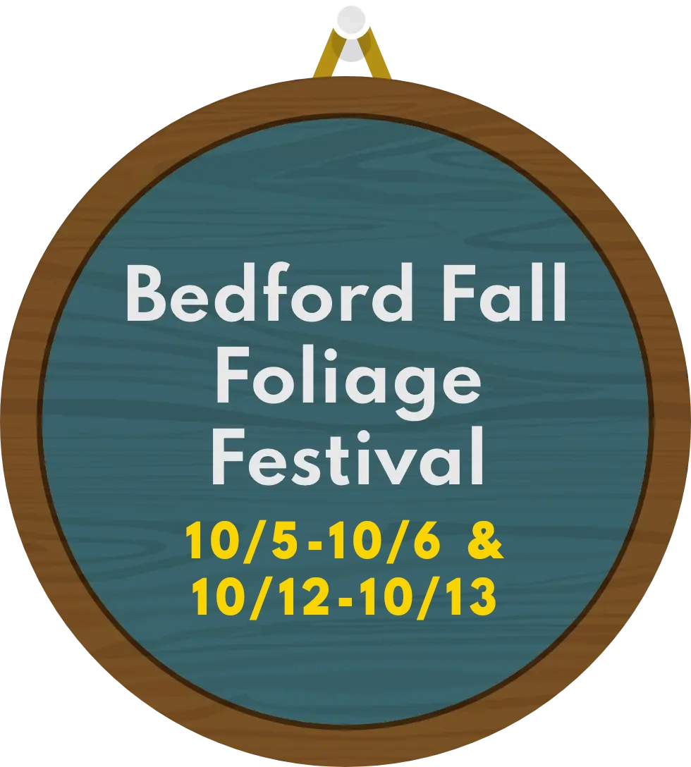 Sign bedford fall foliage festival