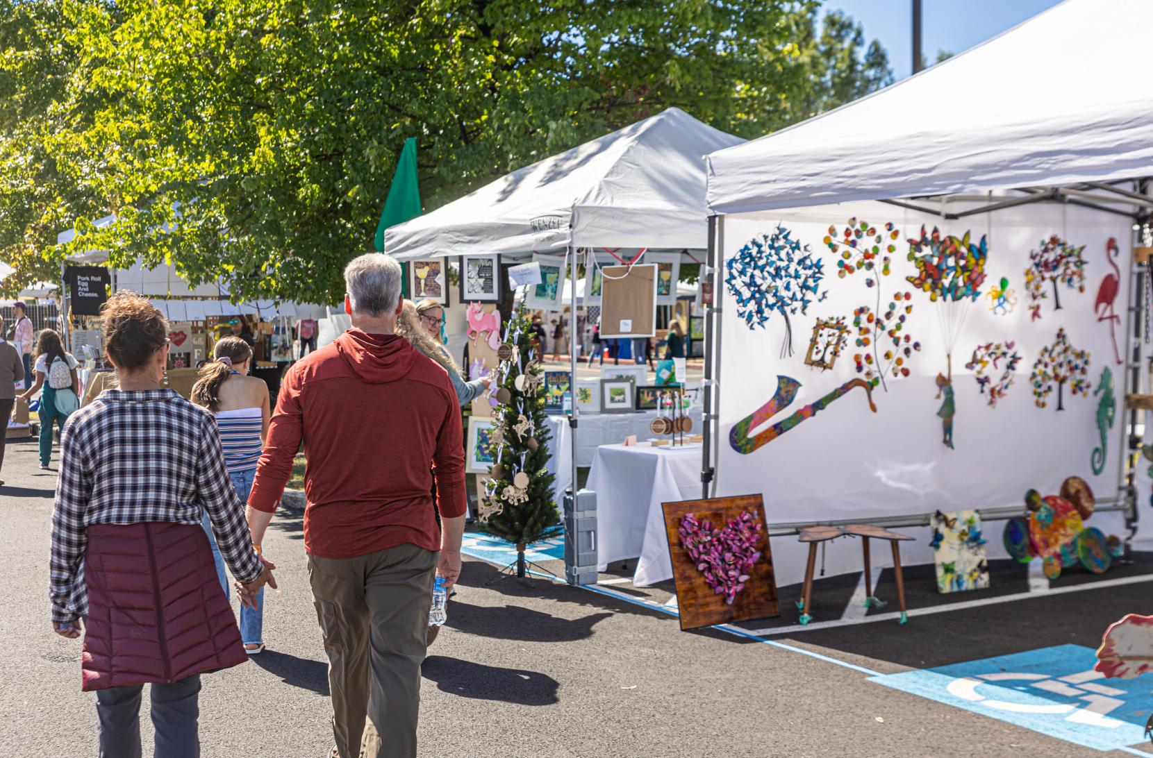 Outdoors art display with tent - farmers markets and events art