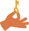 key in hand graphic