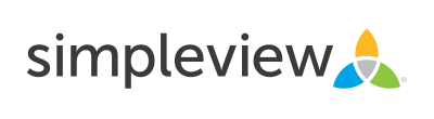 An image of a logo that reads: Simpleview