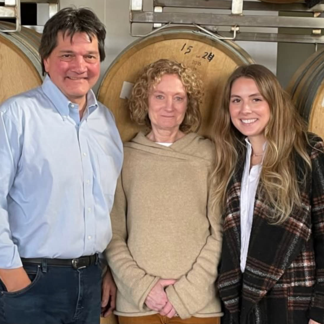 Nysa Vineyard Owner and Winemaker Michael Mega with his wife Susan and daughter, Leda.