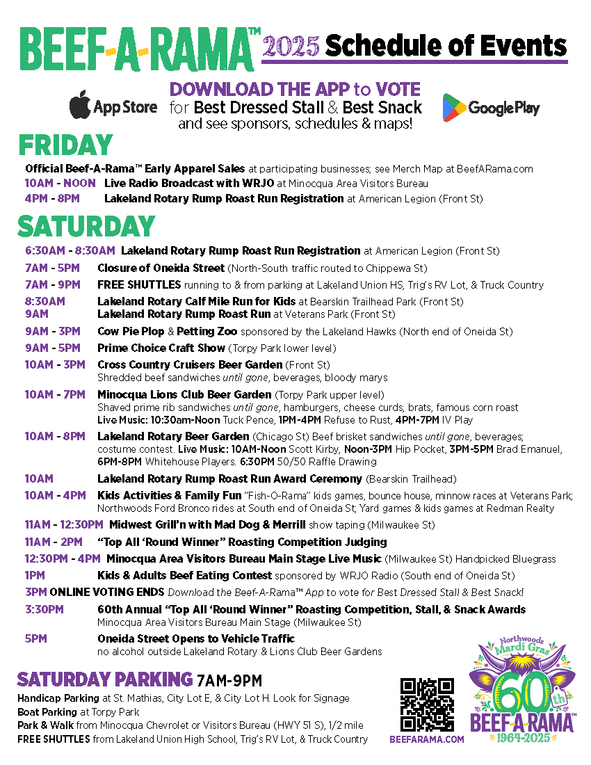 2025 schedule of events