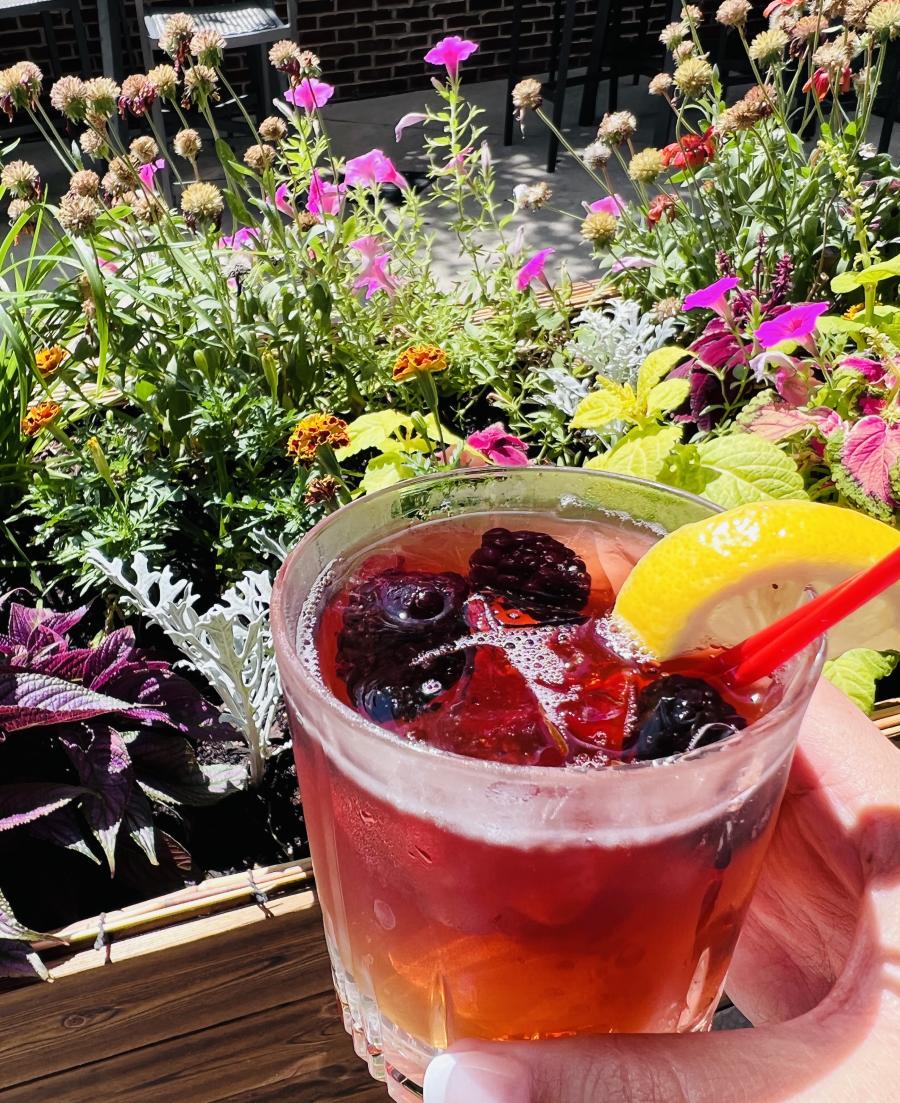 Blackberry Moonshine Iced Tea and Peach Moonshine Lemonade from MELT with me in Huntsville, AL