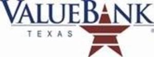 ValueBank Texas logo in blue with a maroon star