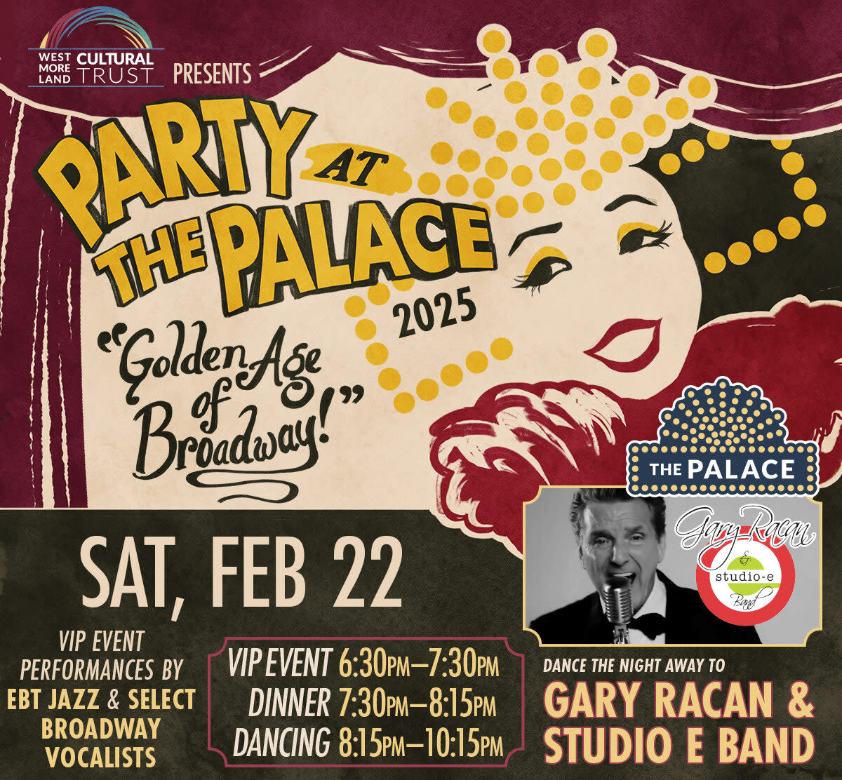 Westmoreland Cultural Trust's Party at The Palace will bring together community members, arts supporters, and local businesses for an evening of entertainment, fine dining, and celebration.
