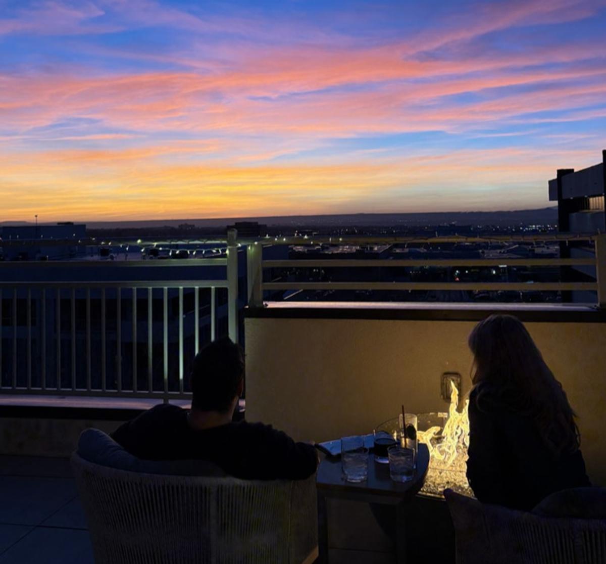 A sunset from the patio of Volaré.