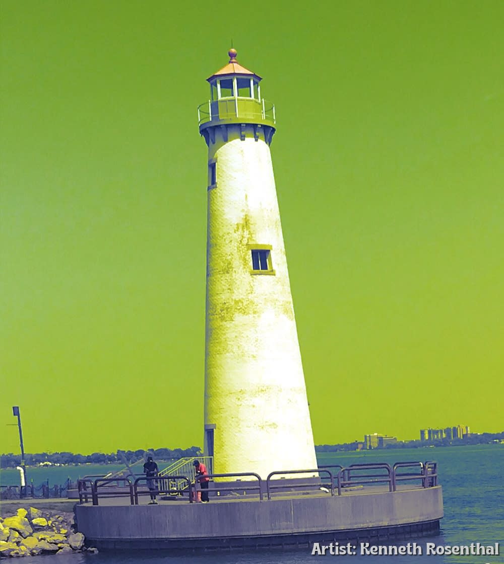 Artist Kenneth Rosenthal lighthouse image for ann arbor art fair