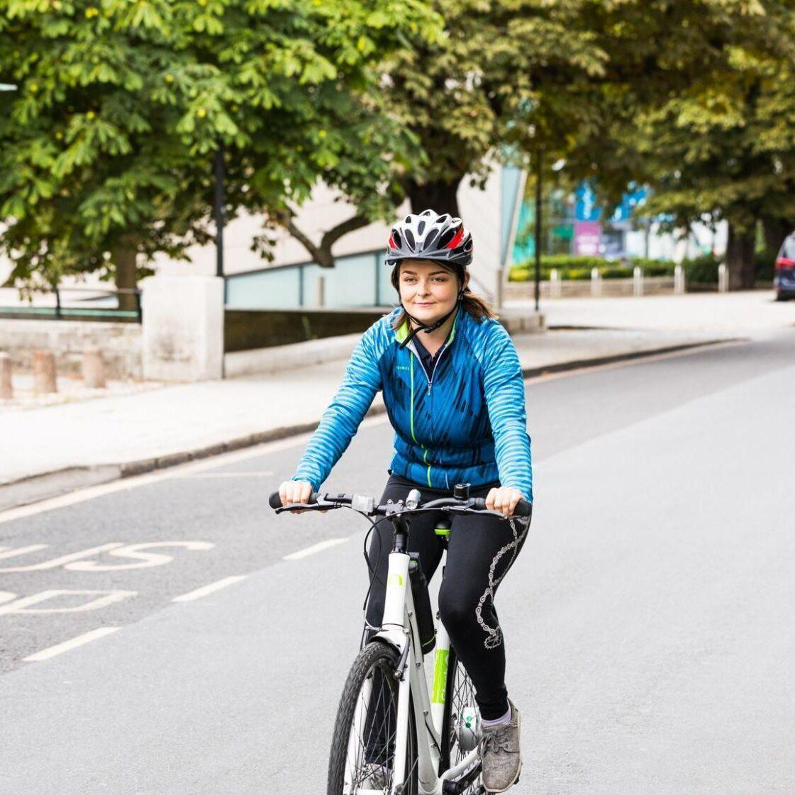 My journey woman cycling