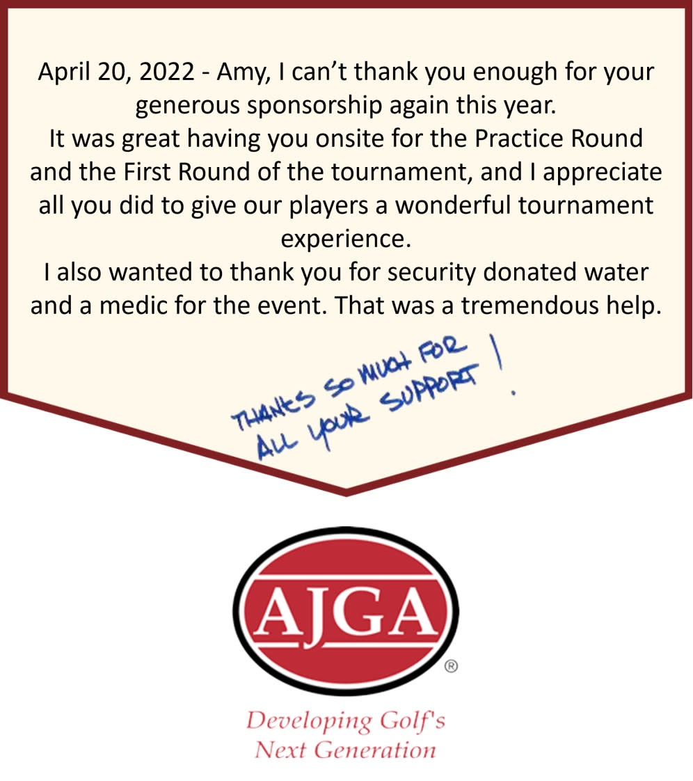 Junior Golf Testimonial 2