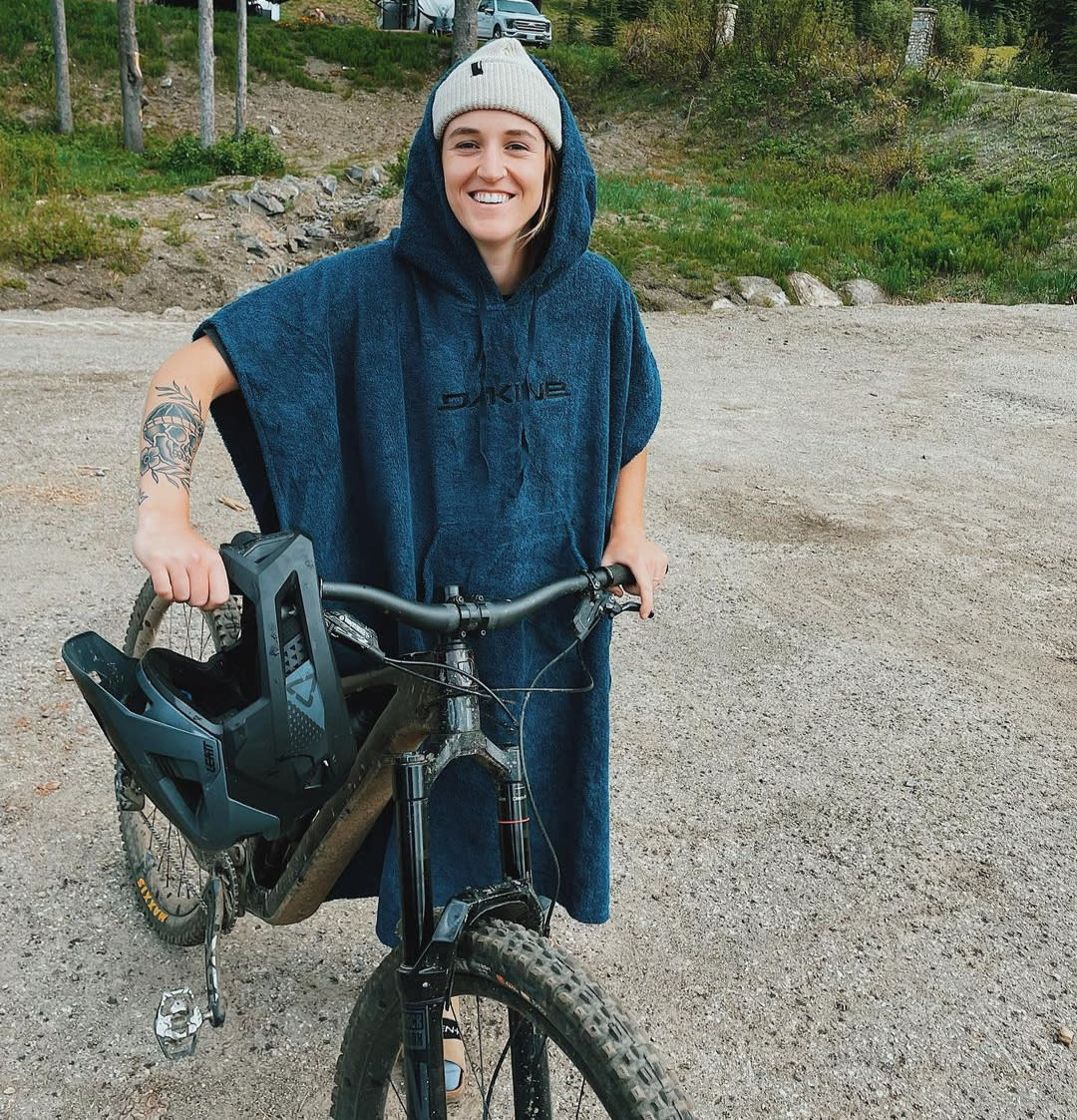 Mia Serratore with her bike