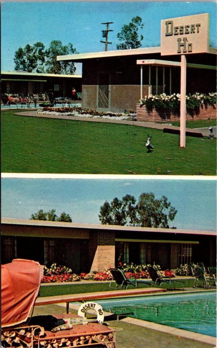 Desert Ho Apartments, 1952, Burns, Postcard
