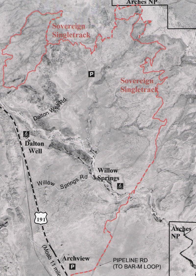 Sovereign Single Track trail map