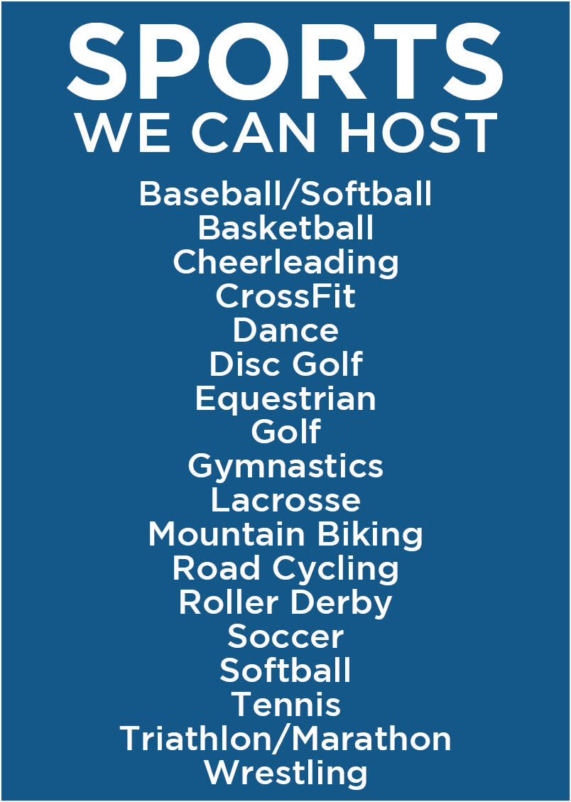 Sports we can host