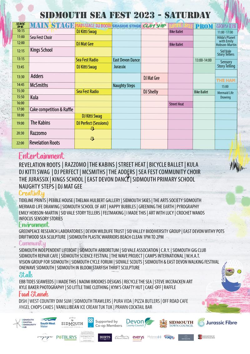 VS sidmouth sea fest 2023 programme
