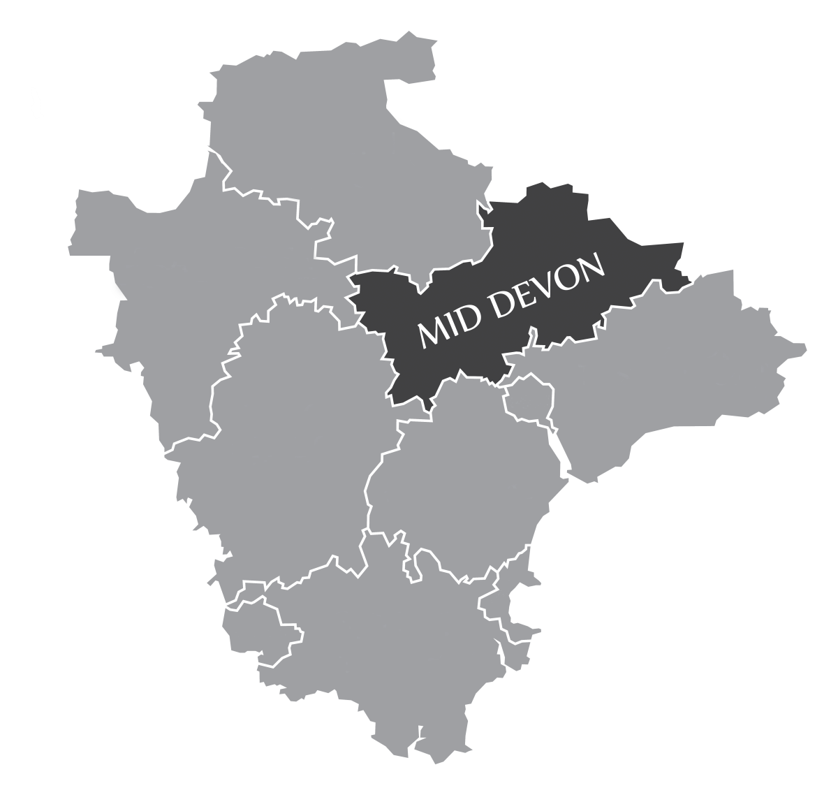 Map of Mid Devon