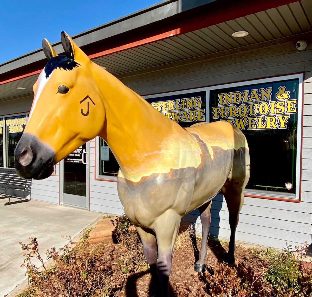 life-sized painted horse