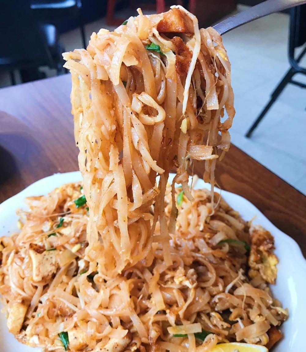 Pad Thai dish at Mahnin, a Burmese and Thai restaurant